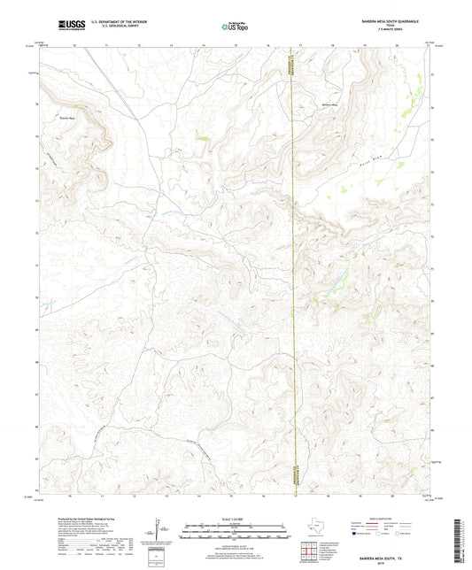 Bandera Mesa South Texas US Topo Map Image