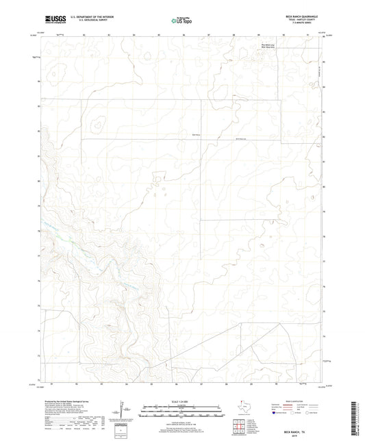 Beck Ranch Texas US Topo Map Image