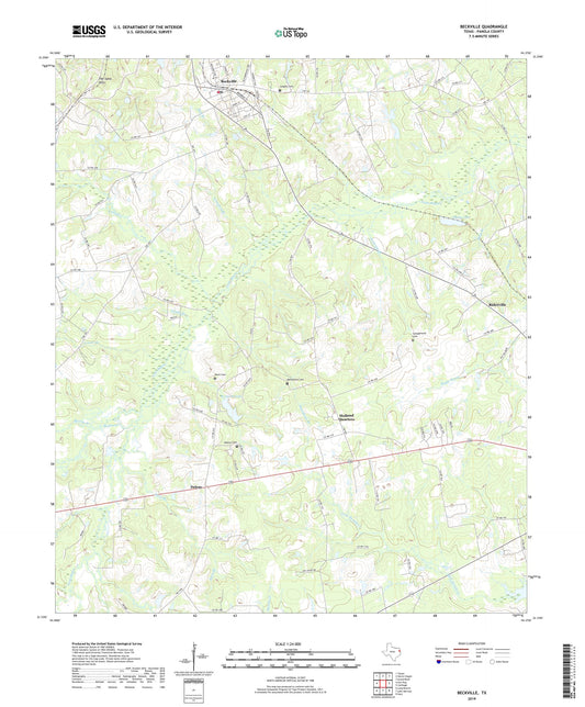 Beckville Texas US Topo Map Image