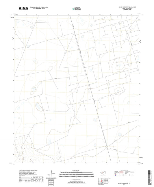 Benge Corner SW Texas US Topo Map Image