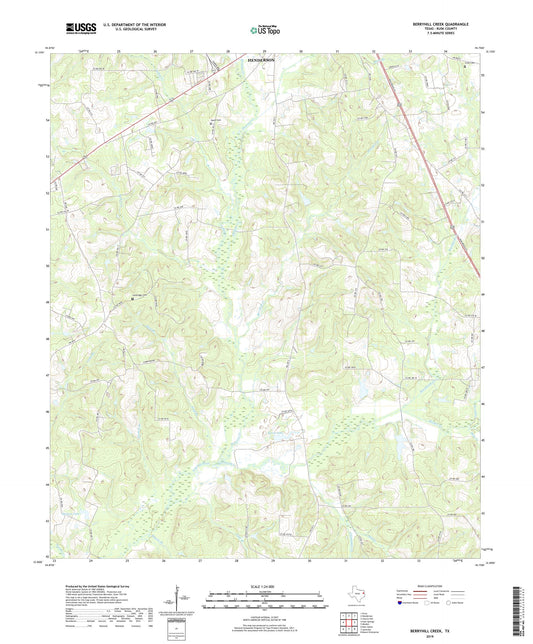 Berryhill Creek Texas US Topo Map Image