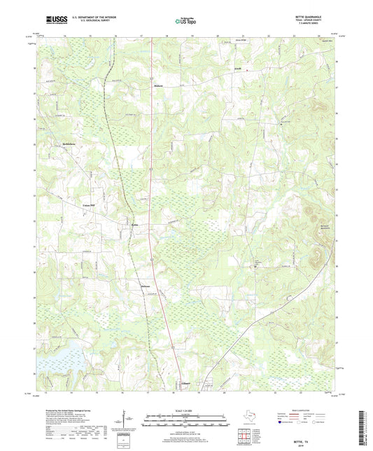 Bettie Texas US Topo Map Image