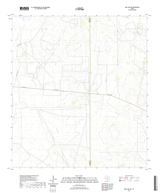 Biel Lake NE Texas US Topo Map Image