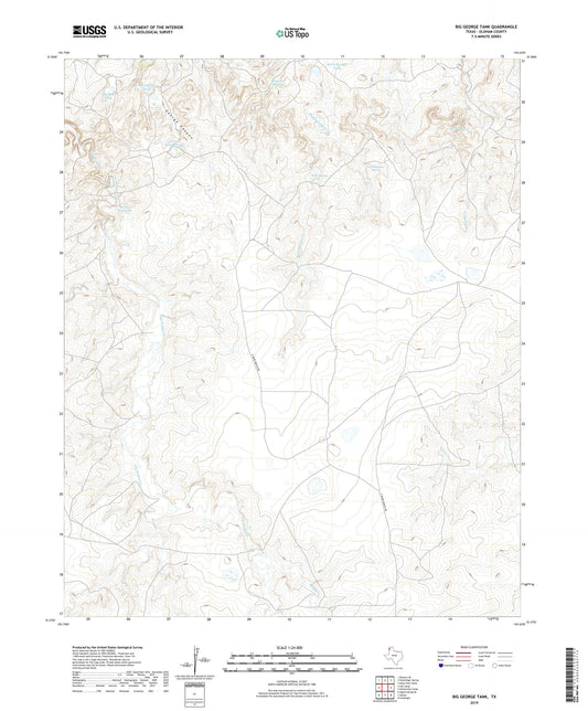 Big George Tank Texas US Topo Map Image
