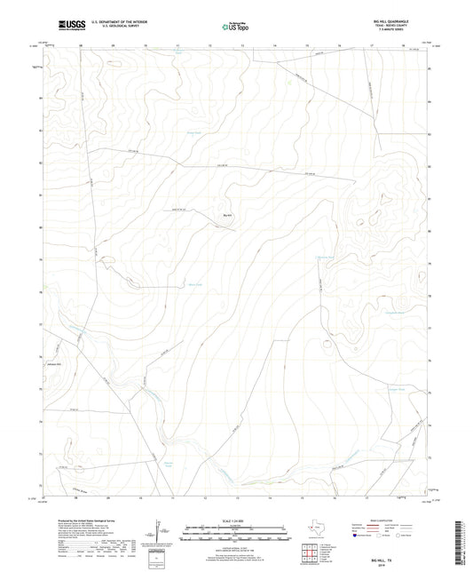 Big Hill Texas US Topo Map Image