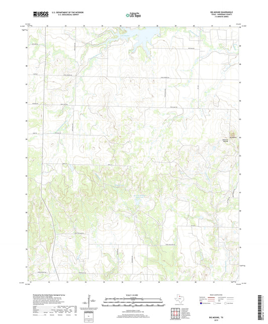Big Mound Texas US Topo Map Image