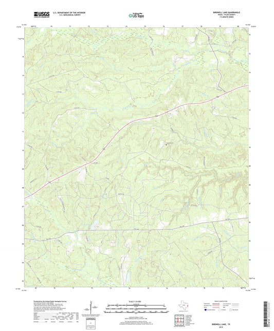 Birdwell Lake Texas US Topo Map Image