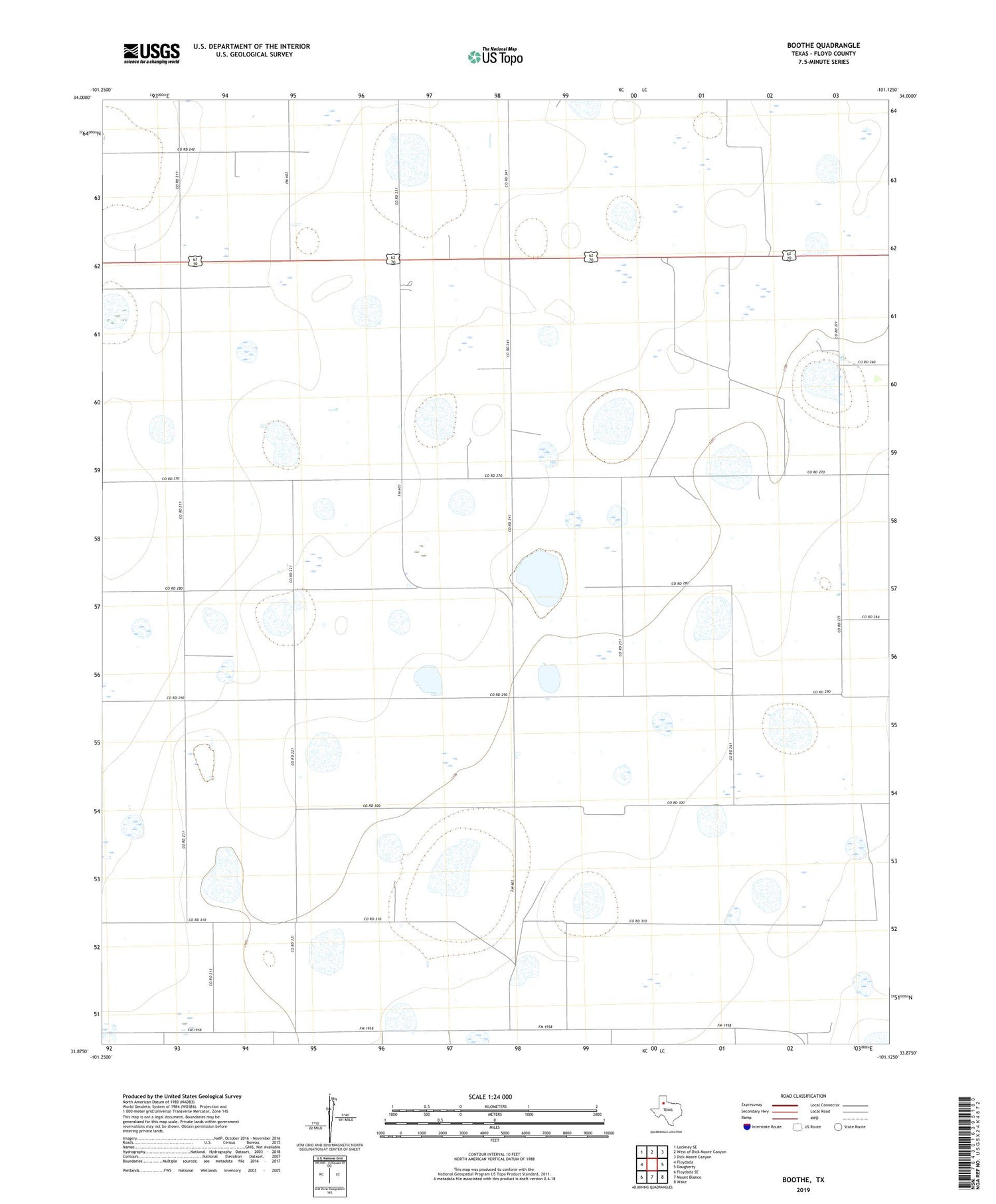 Boothe Texas US Topo Map Image