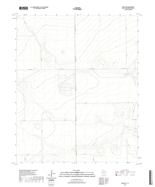 Bootleg Texas US Topo Map Image