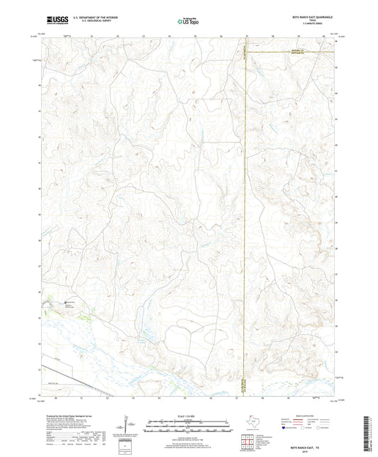 Boys Ranch East Texas US Topo Map Image