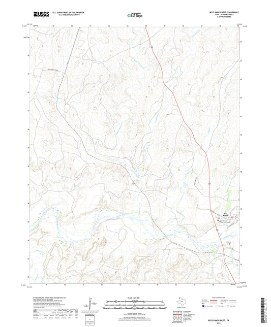 Boys Ranch West Texas US Topo Map Image