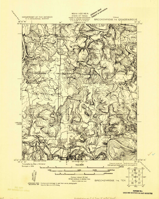 Classic USGS Cove Creek Texas 7.5'x7.5' Topo Map Image