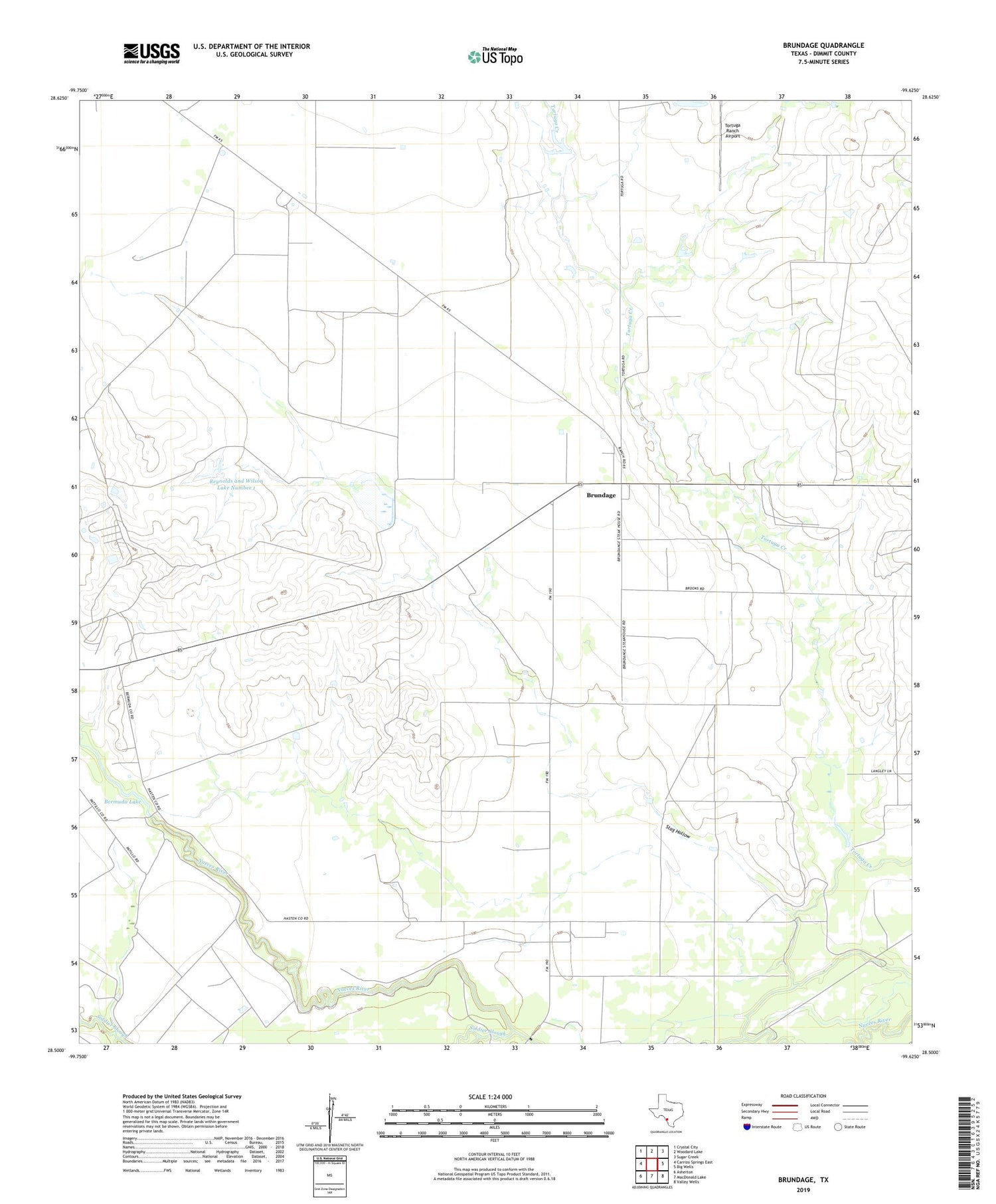 Brundage Texas US Topo Map Image