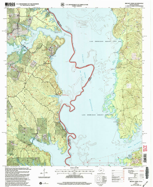 Classic USGS Brushy Creek Texas 7.5'x7.5' Topo Map Image