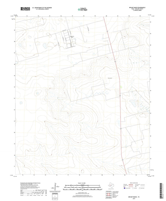 Bryant Ranch Texas US Topo Map Image