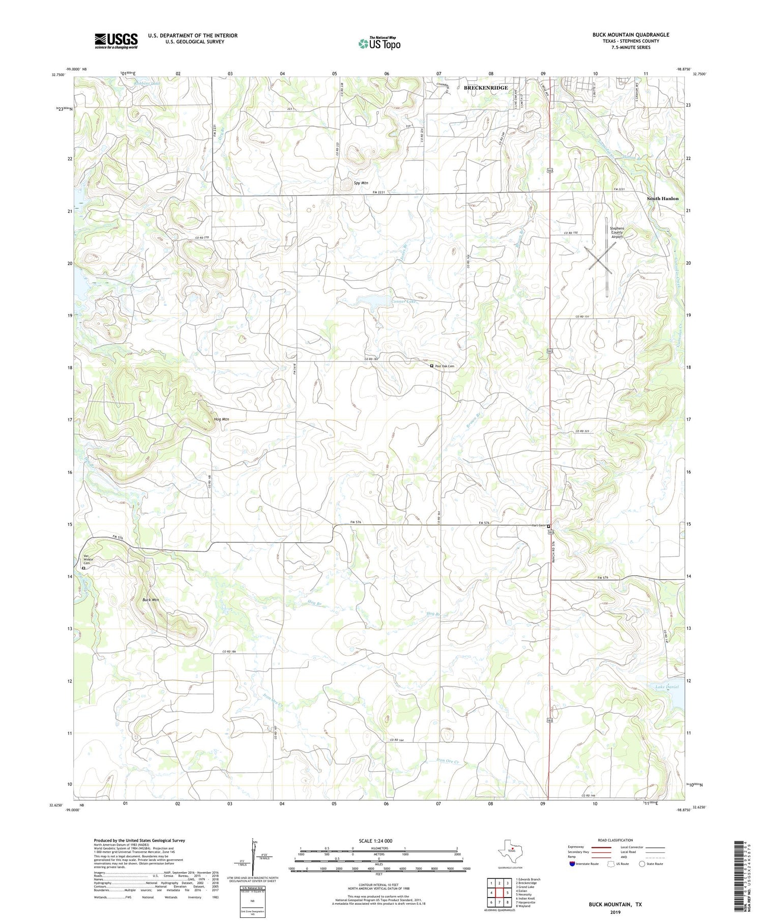 Buck Mountain Texas US Topo Map Image