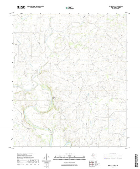 Buffalo Bluff Texas US Topo Map Image