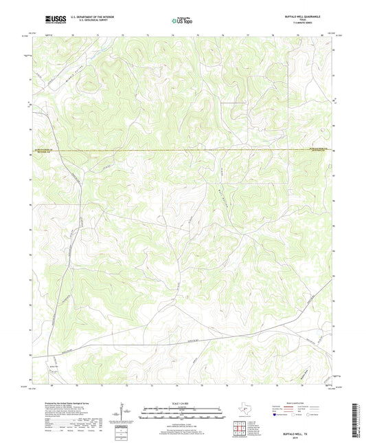 Buffalo Well Texas US Topo Map Image