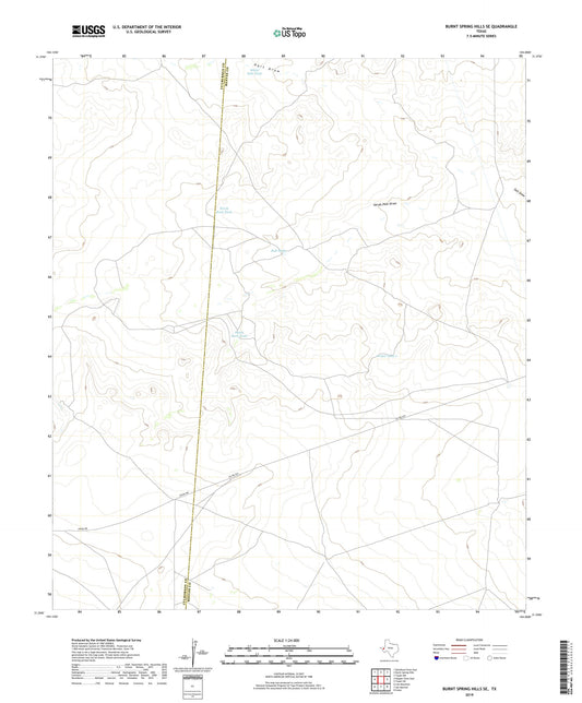 Burnt Spring Hills SE Texas US Topo Map Image