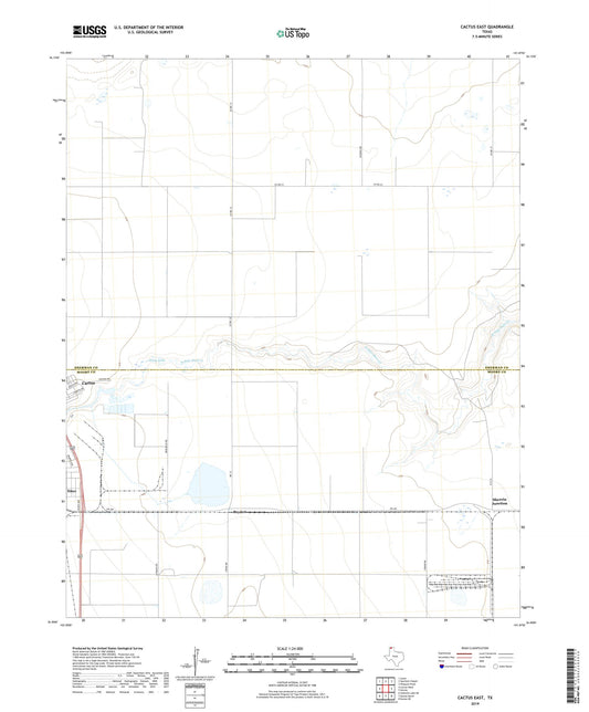 Cactus East Texas US Topo Map Image