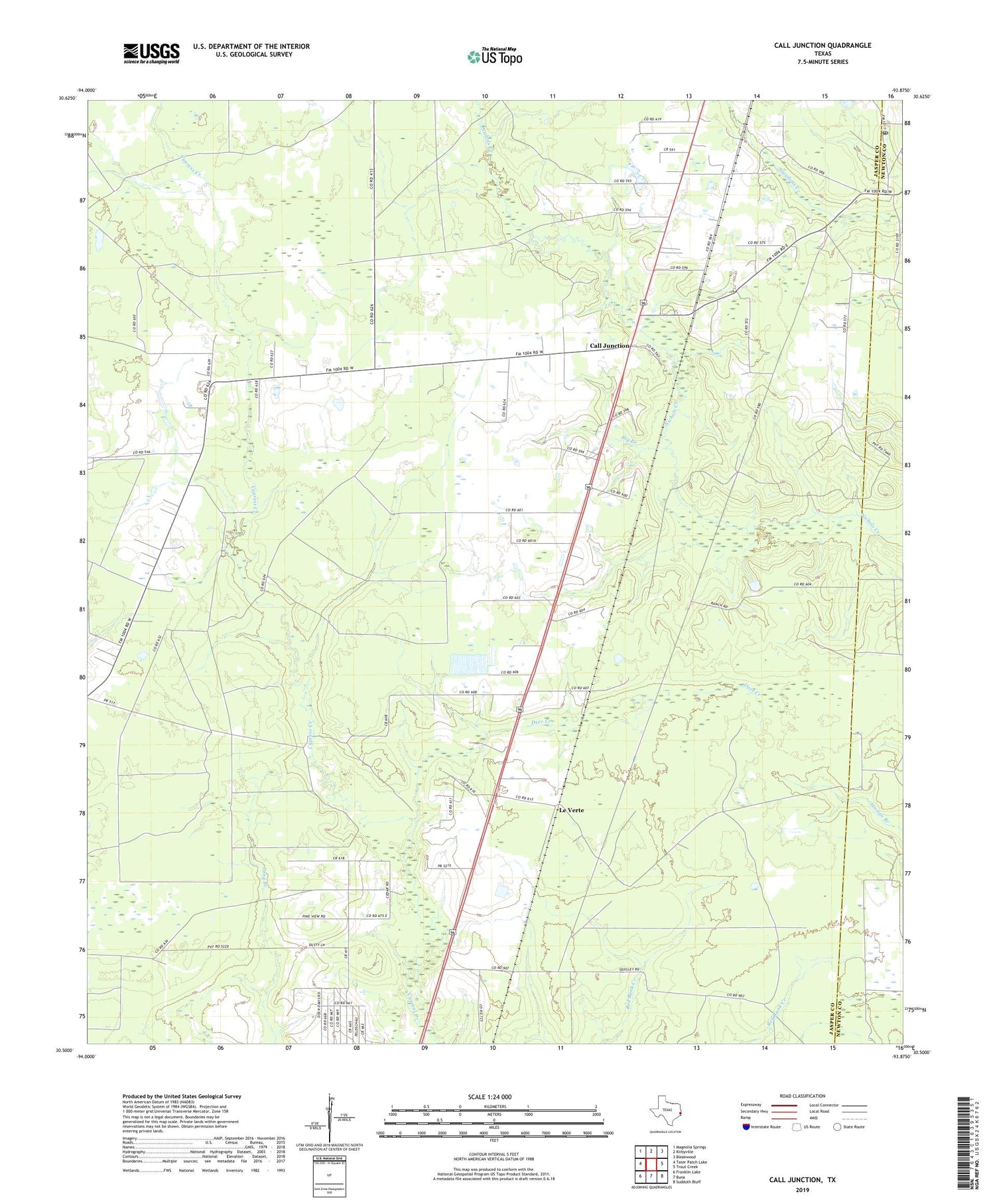 Call Junction Texas US Topo Map Image