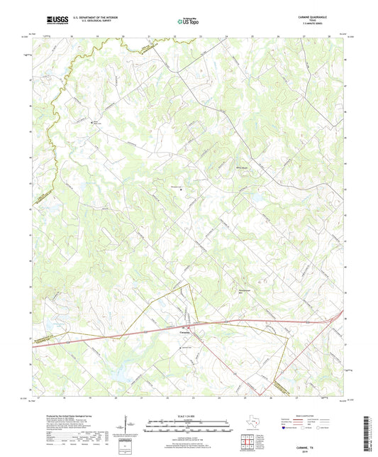 Carmine Texas US Topo Map Image