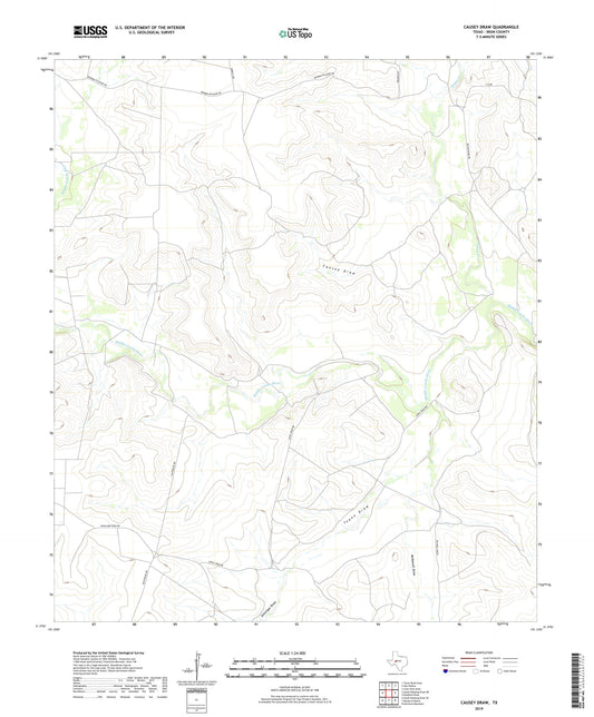 Causey Draw Texas US Topo Map Image
