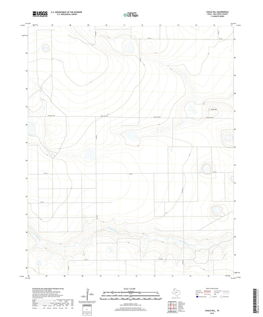 Chalk Hill Texas US Topo Map Image