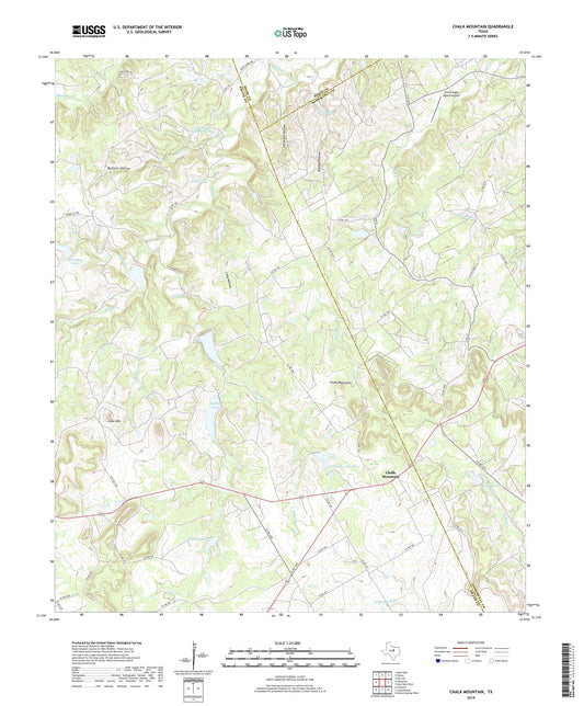 Chalk Mountain Texas US Topo Map Image