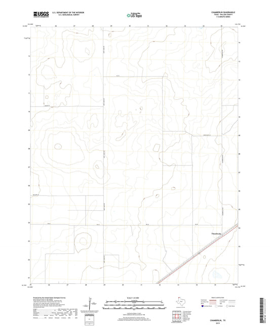 Chamberlin Texas US Topo Map Image