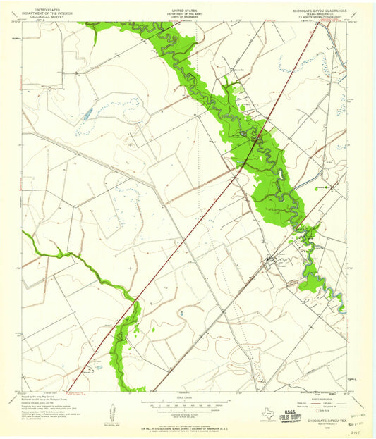 Classic USGS Liverpool Texas 7.5'x7.5' Topo Map Image