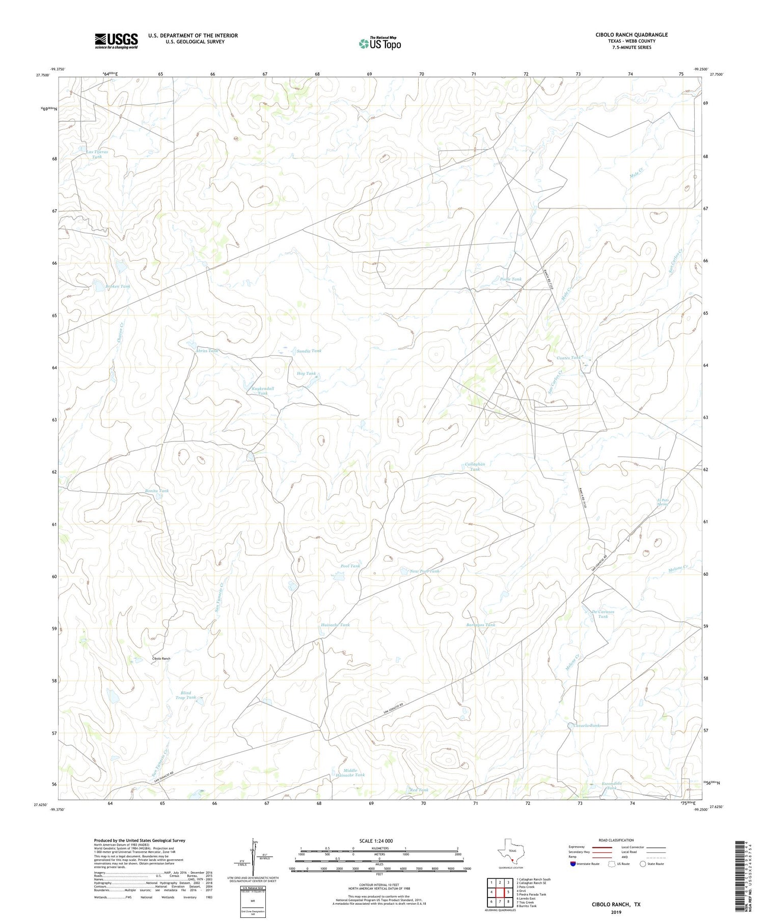 Cibolo Ranch Texas US Topo Map Image