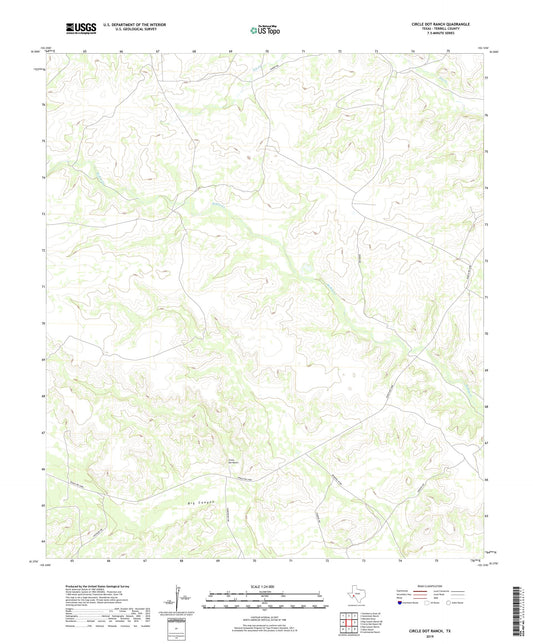 Circle Dot Ranch Texas US Topo Map Image