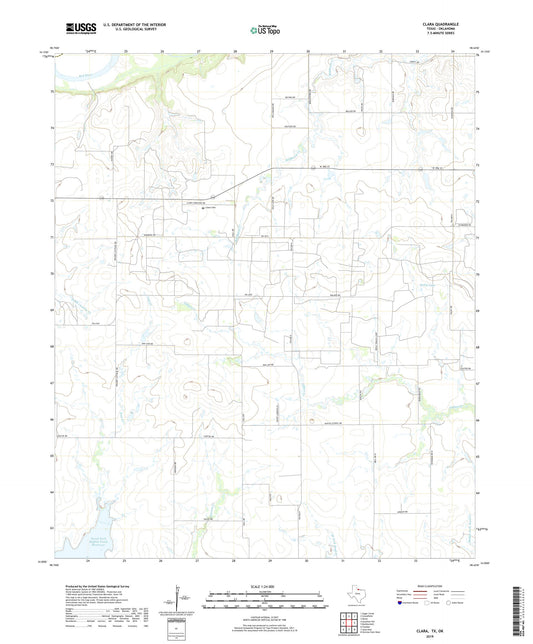 Clara Texas US Topo Map Image