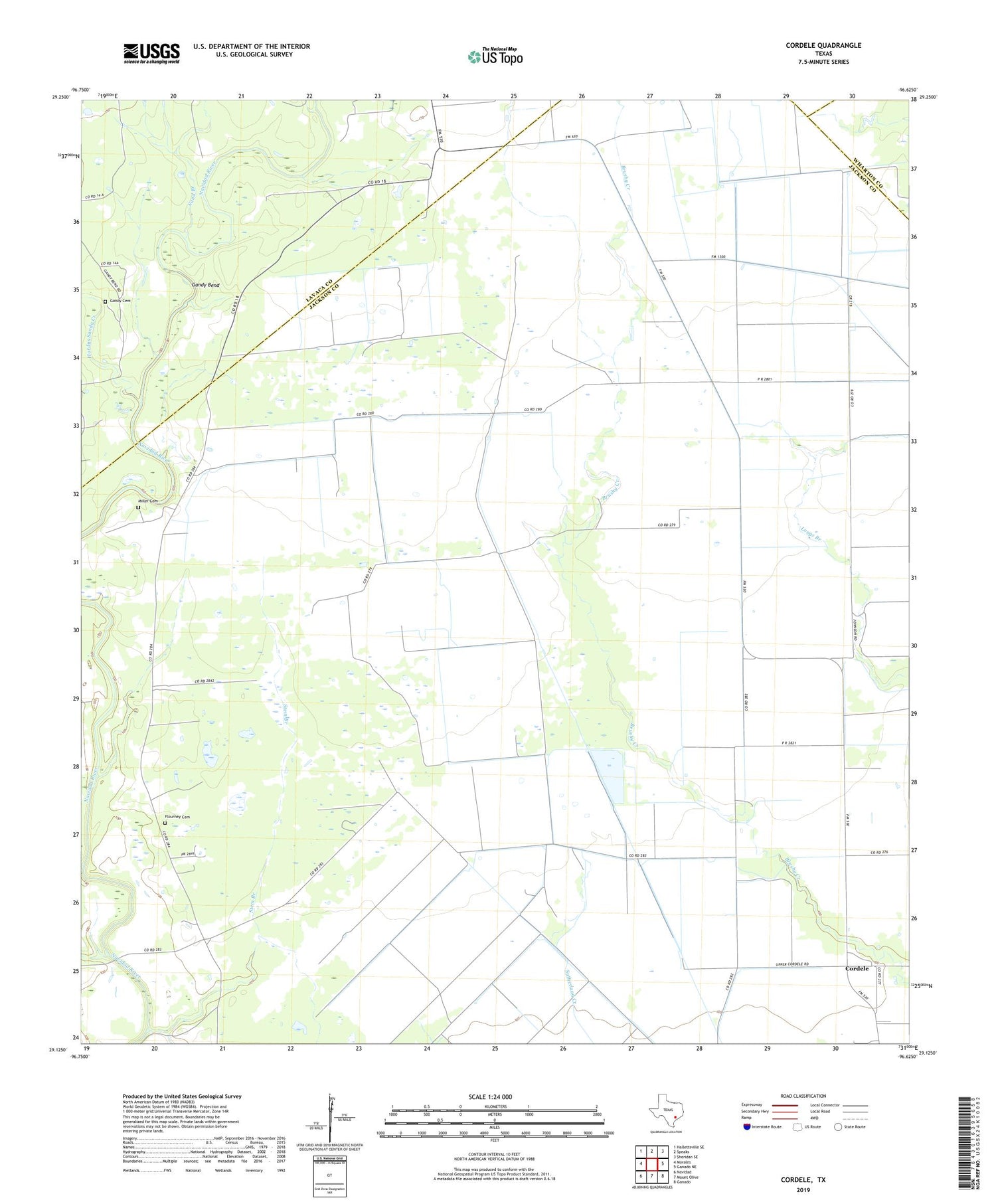 Cordele Texas US Topo Map Image
