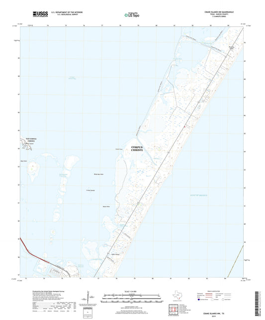 Crane Islands NW Texas US Topo Map Image