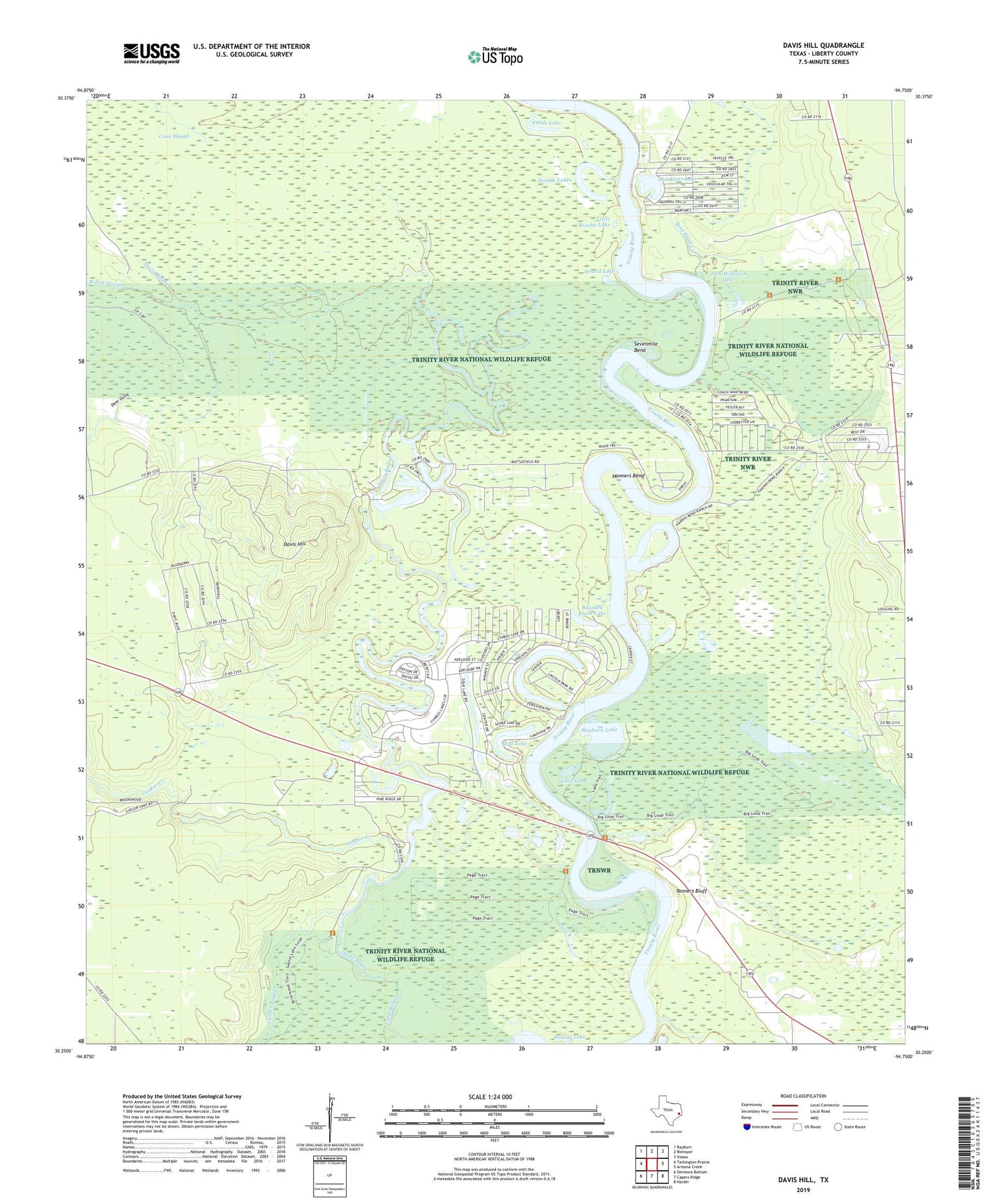 Davis Hill Texas US Topo Map Image