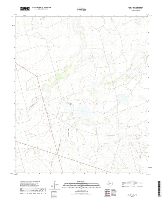 Dewey Lake Texas US Topo Map Image