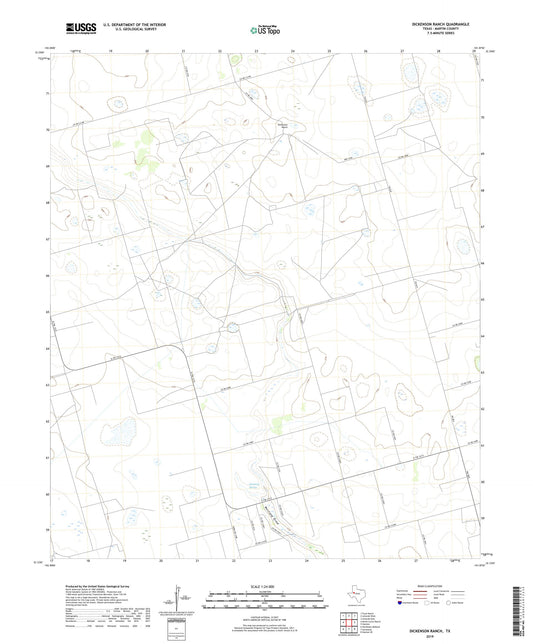 Dickenson Ranch Texas US Topo Map Image
