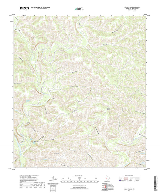 Dolan Springs Texas US Topo Map Image