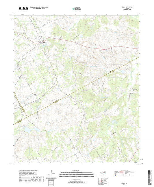 Donie Texas US Topo Map Image