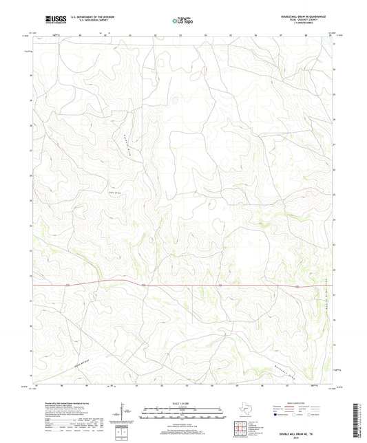 Double Mill Draw NE Texas US Topo Map Image
