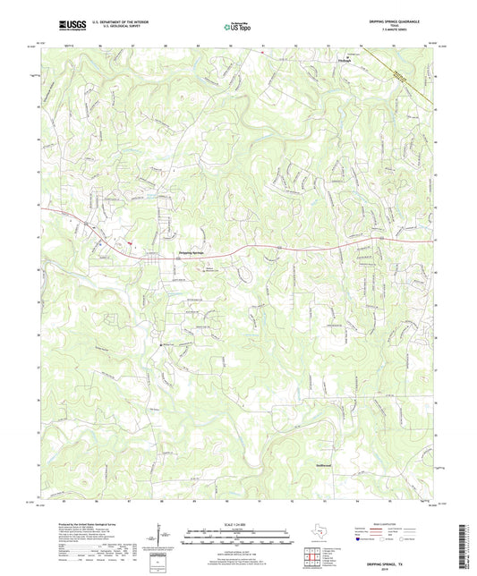Dripping Springs Texas US Topo Map Image