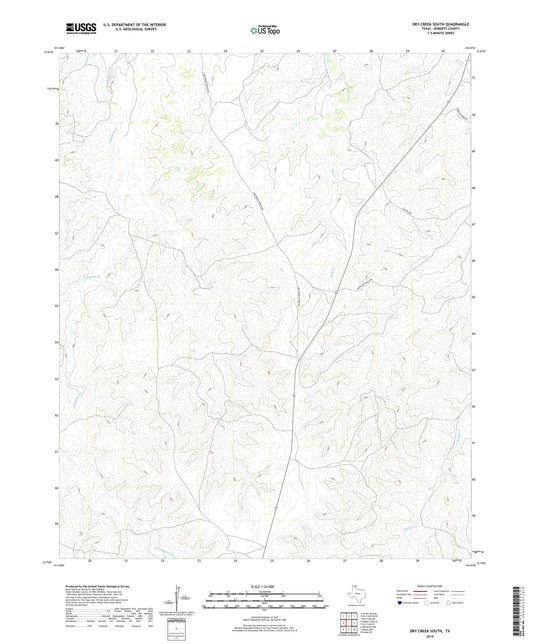 Dry Creek South Texas US Topo Map Image