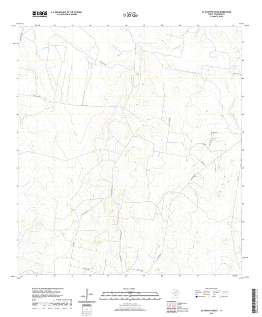 El Chapote Creek Texas US Topo Map Image