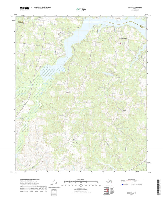 Elderville Texas US Topo Map Image