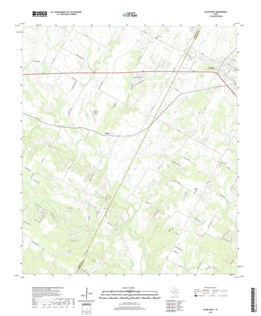 Elgin West Texas US Topo Map Image