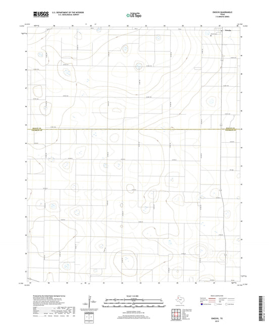 Enochs Texas US Topo Map Image
