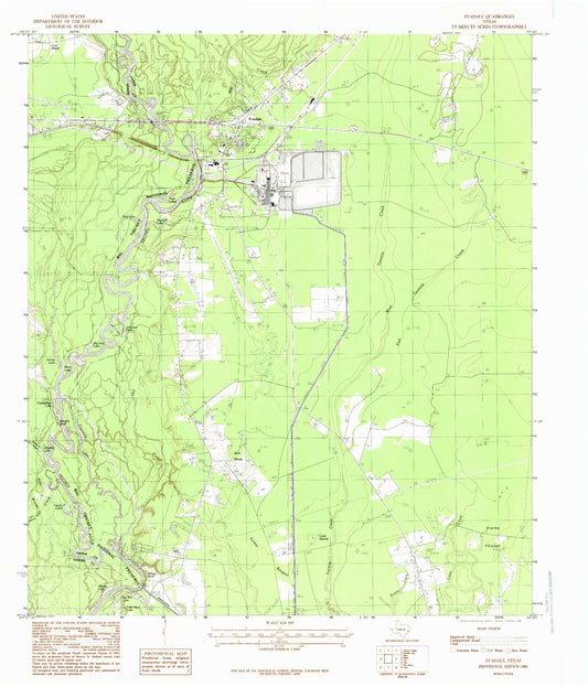 Classic USGS Evadale Texas 7.5'x7.5' Topo Map Image