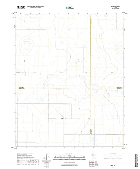 Exum Texas US Topo Map Image